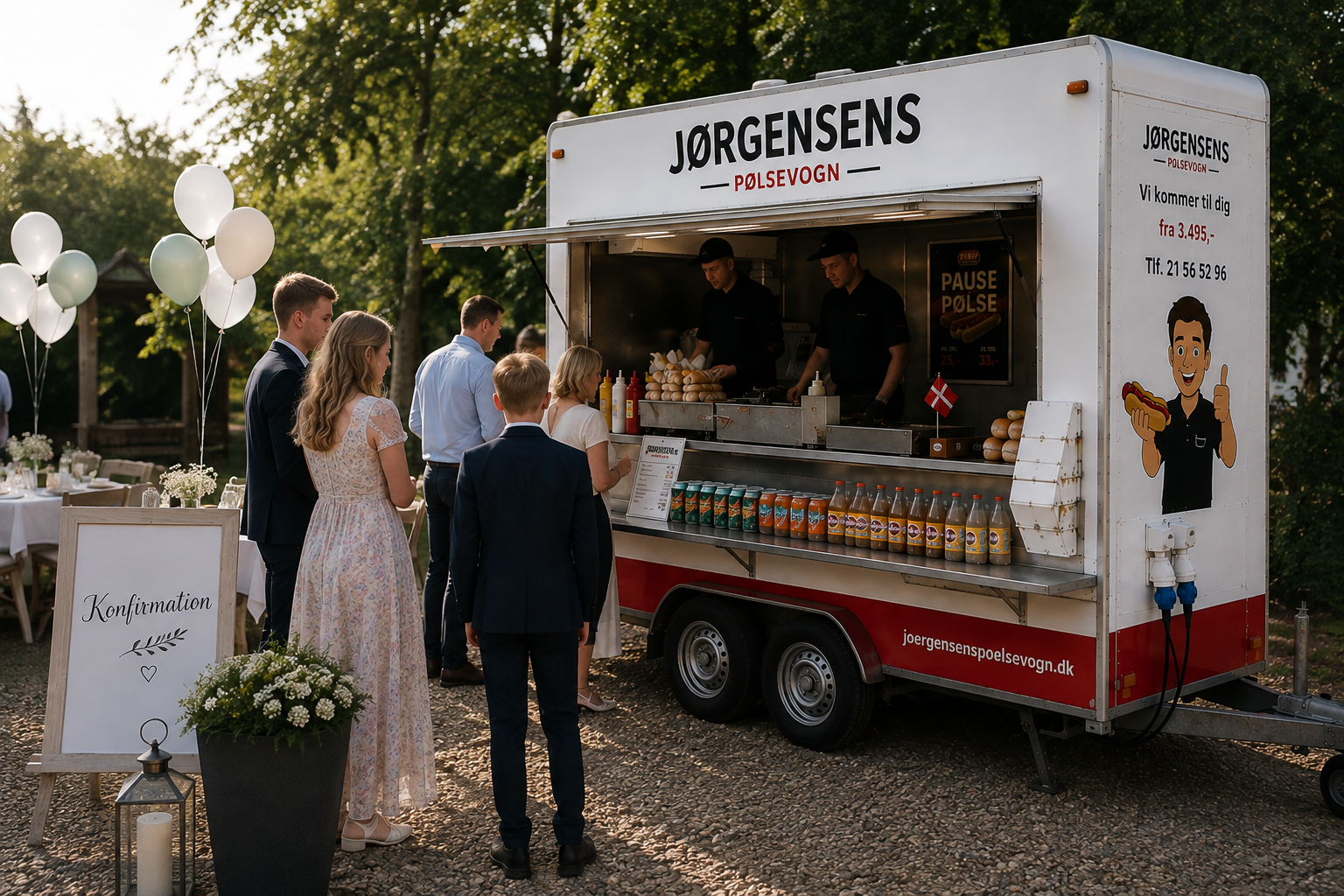 Jørgensens Pølsevogn til konfirmation